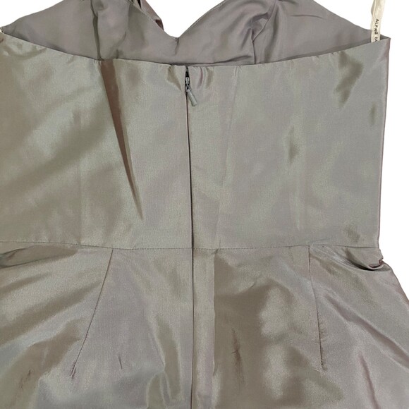 Alfred Sung D538 Size 4  Dress Pockets Atlantis Gray Strapless Cocktail NWT - Picture 8 of 14